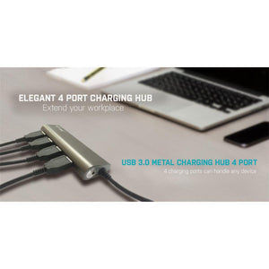 i-tec USB 3.0 Metal Charging HUB 4 Port mit Netzadapter