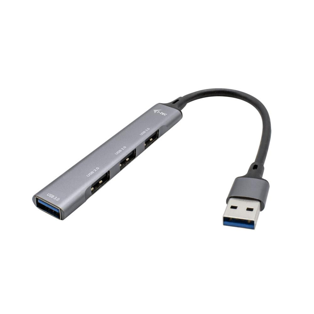 i-tec USB 3.0 Metal HUB 1x USB 3.0 + 3x USB 2.0 Kompatibel mit USB 3.0