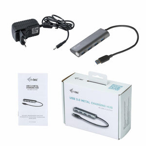 i-tec USB 3.0 Metal Charging HUB 4 Port mit Netzadapter