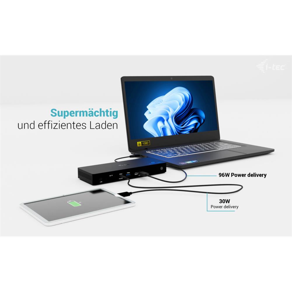 i-tec Thunderbolt 4 Triple Display Docking Station mit Power Delivery 96 W