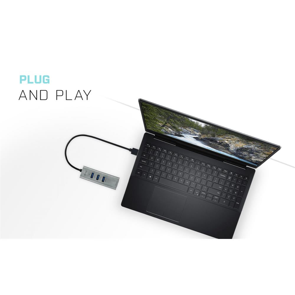 i-tec USB 3.0 Metal 3-Port HUB mit Gigabit Ethernet Adapter