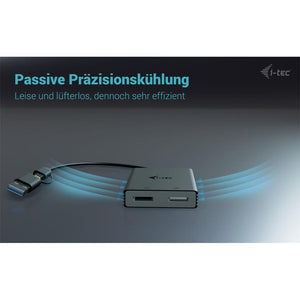 i-tec USB-A/USB-C Dual 4K/60 Hz DisplayPort Video Adapter