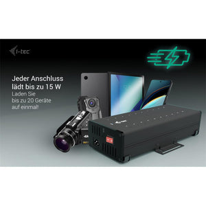 i-tec USB-C/USB-A Metall-Lade- und Daten-HUB, 15W pro Anschluss, 20x USB-C