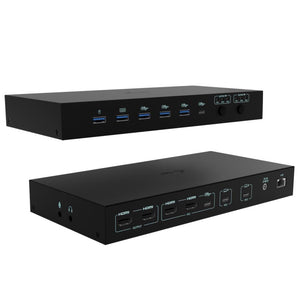 i-tec USB-C KVM Dock PRO – Dockingstation für 3 Hosts, Dual 4K Video, 2x Power Delivery bis 92 W
