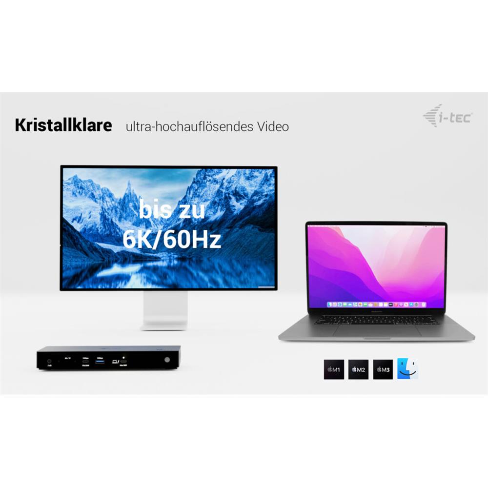 i-tec Thunderbolt 4 Triple Display Docking Station mit Power Delivery 96 W