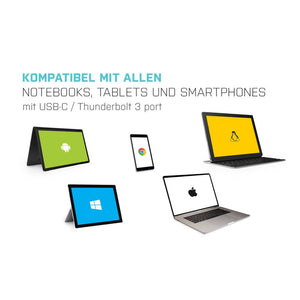 i-tec USB-C auf Display Port Metal Adapter 60Hz, 1x Display Port 4K Ultra HD, kompatibel mit Thunderbolt 3