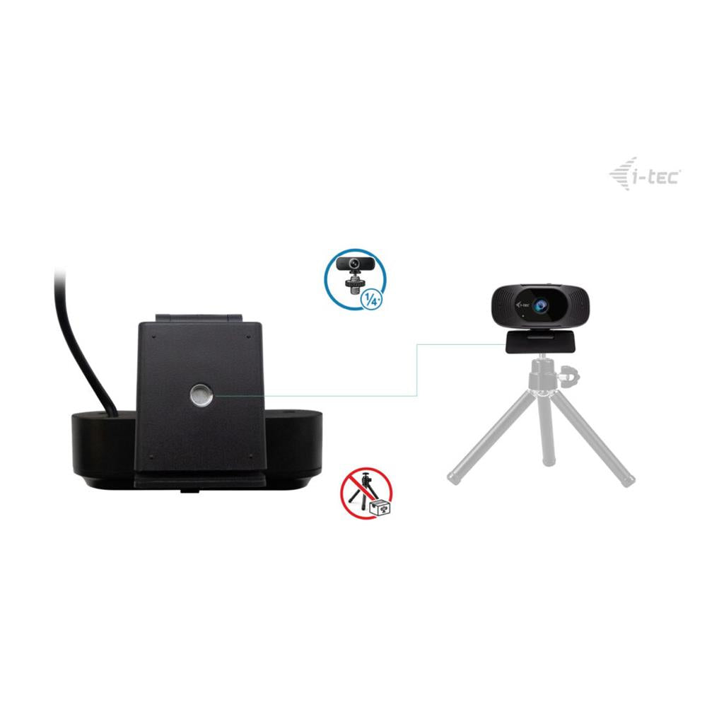 i-tec SOLOMON 300 – 4K Webcam mit 92° Sichtfeld & Privacy‑Shutter
