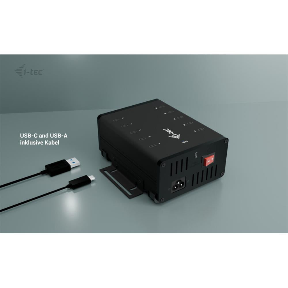 i-tec USB-C/USB-A Metall-Lade- und Daten-HUB, 15W pro Anschluss, 10x USB-C