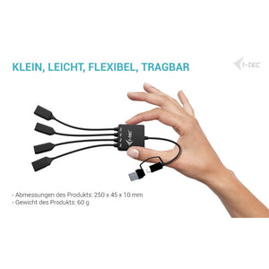 i-tec USB-C/USB-A Cable HUB 4 port (2x USB-C, 2x USB-A)