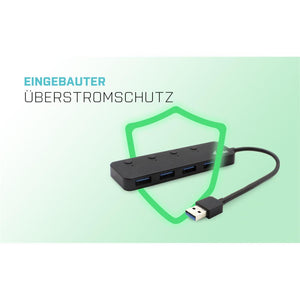 i-tec USB 3.0 Metal HUB 4 Port mit individual On/Off Switches Notebook USB-Hub