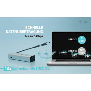 i-tec Universal Charging Metal HUB 2xUSB-C + 2x USB-A Port + Power Delivery 85W