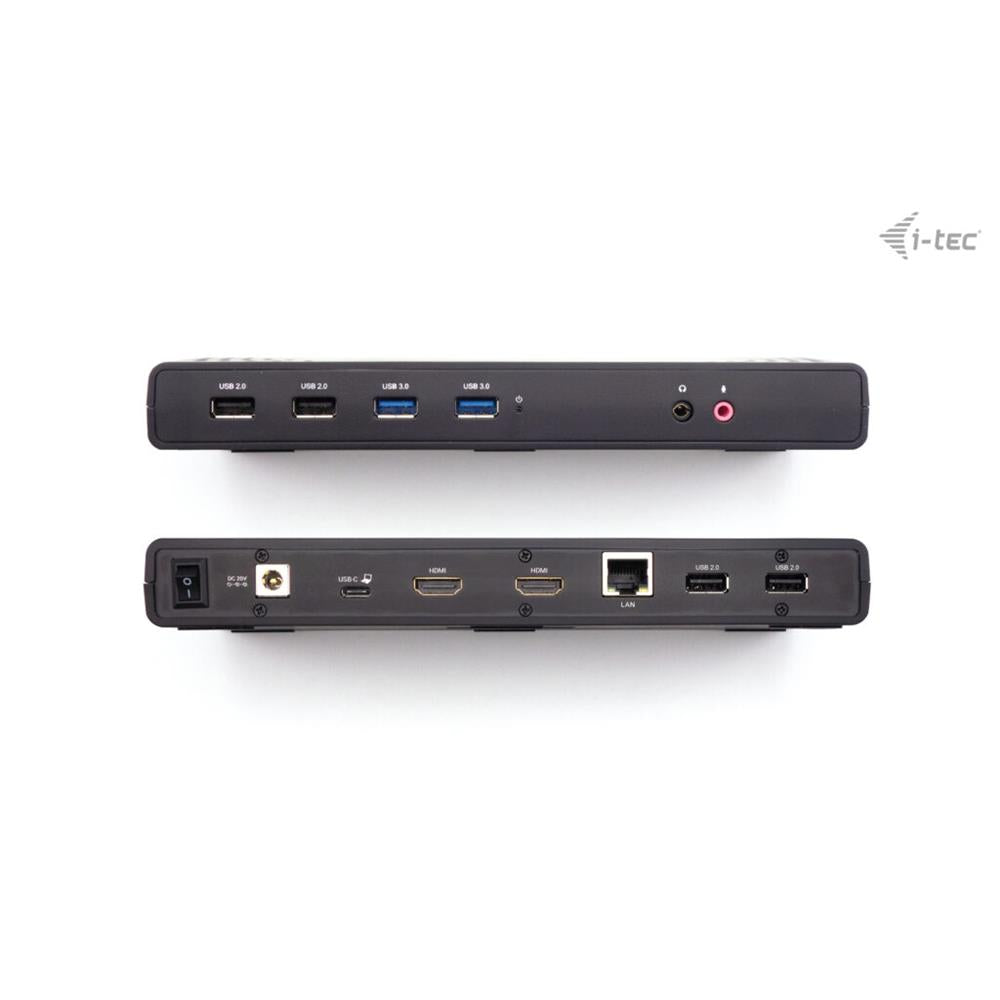 i-tec USB 3.0/USB-C/Thunderbolt Dual Display Docking Station mit Power Delivery 85W