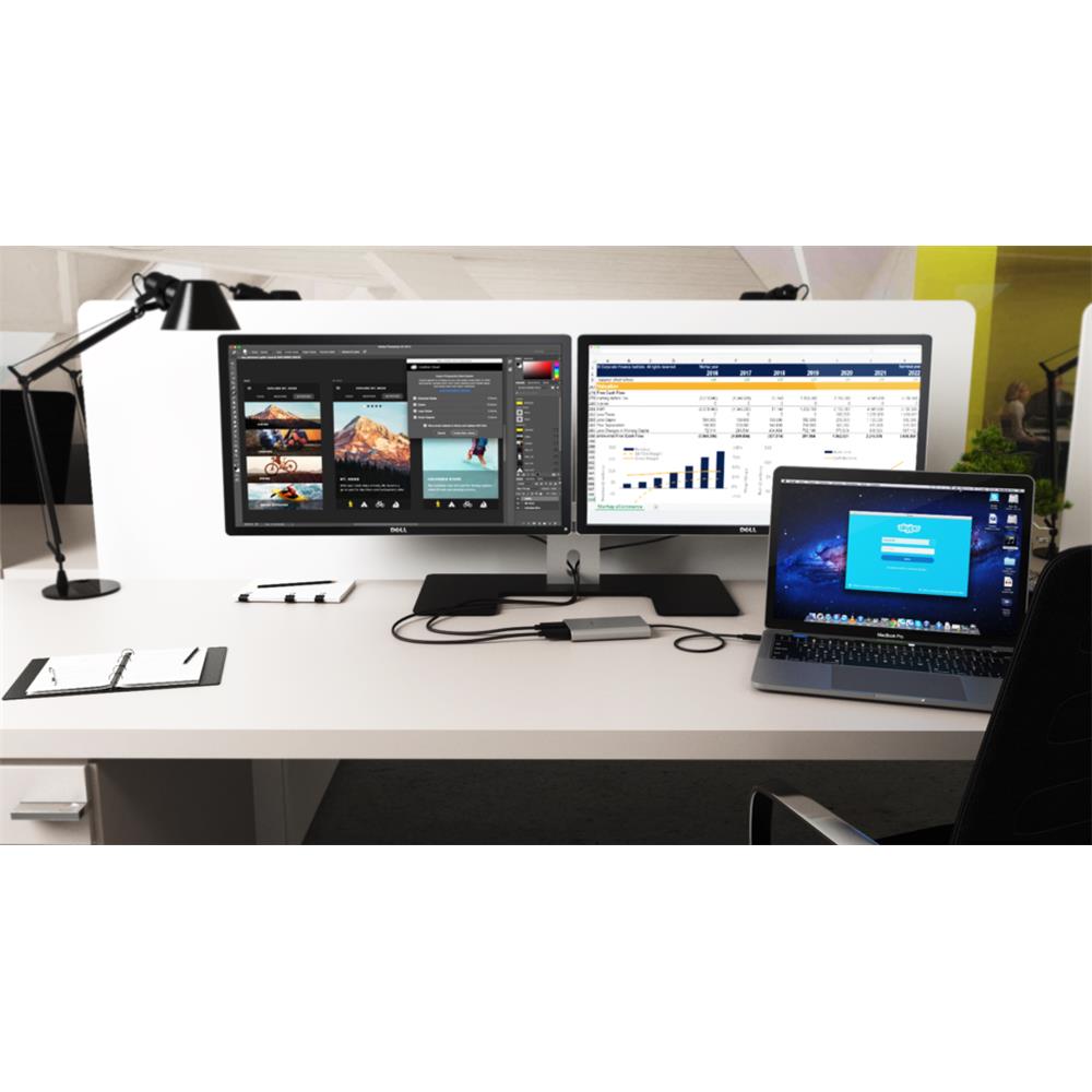 i-tec Thunderbolt 3 Dual Display Port Video Adapter für Notebooks und Tablets