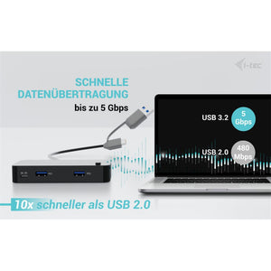 i-tec Universal KVM HUB – 2x USB-C & 2x USB-A 3.0, Umschaltbar für 2 Geräte