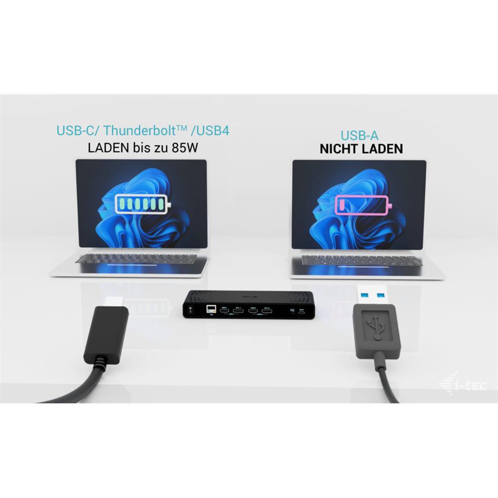 i-tec Universal Dual 4K Display Docking Station + Power Delivery 85W