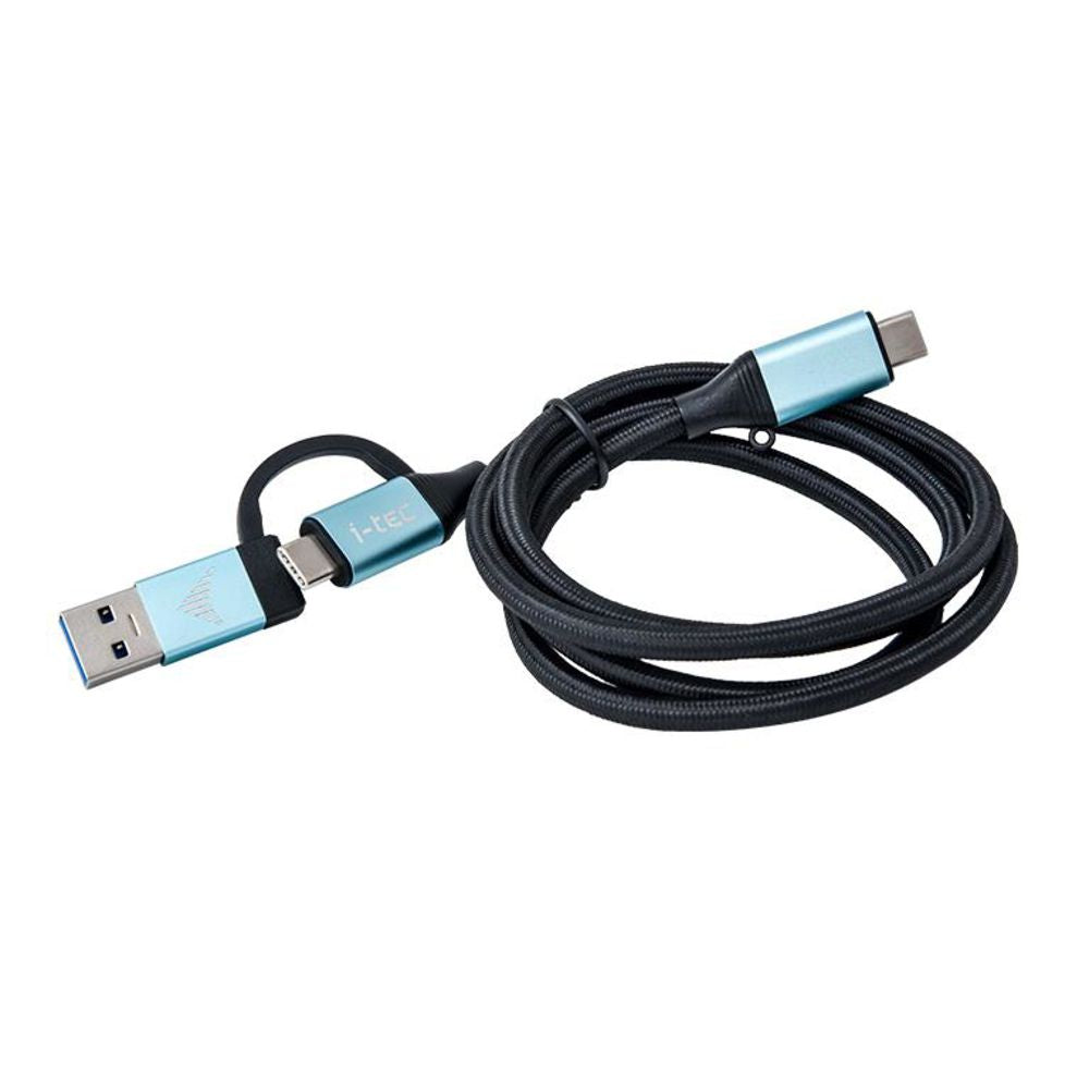 i-tec USB-C-auf-USB-C-Kabel mit integriertem USB-3.0-Adapter 1 m