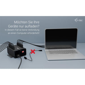 i-tec USB-C/USB-A Metall-Lade- und Daten-HUB, 15W pro Anschluss, 10x USB-C