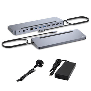 i-tec USB-C Metal Ergonomic 4K 3x Display Docking Station mit PD 100W + Universal Charger 100W