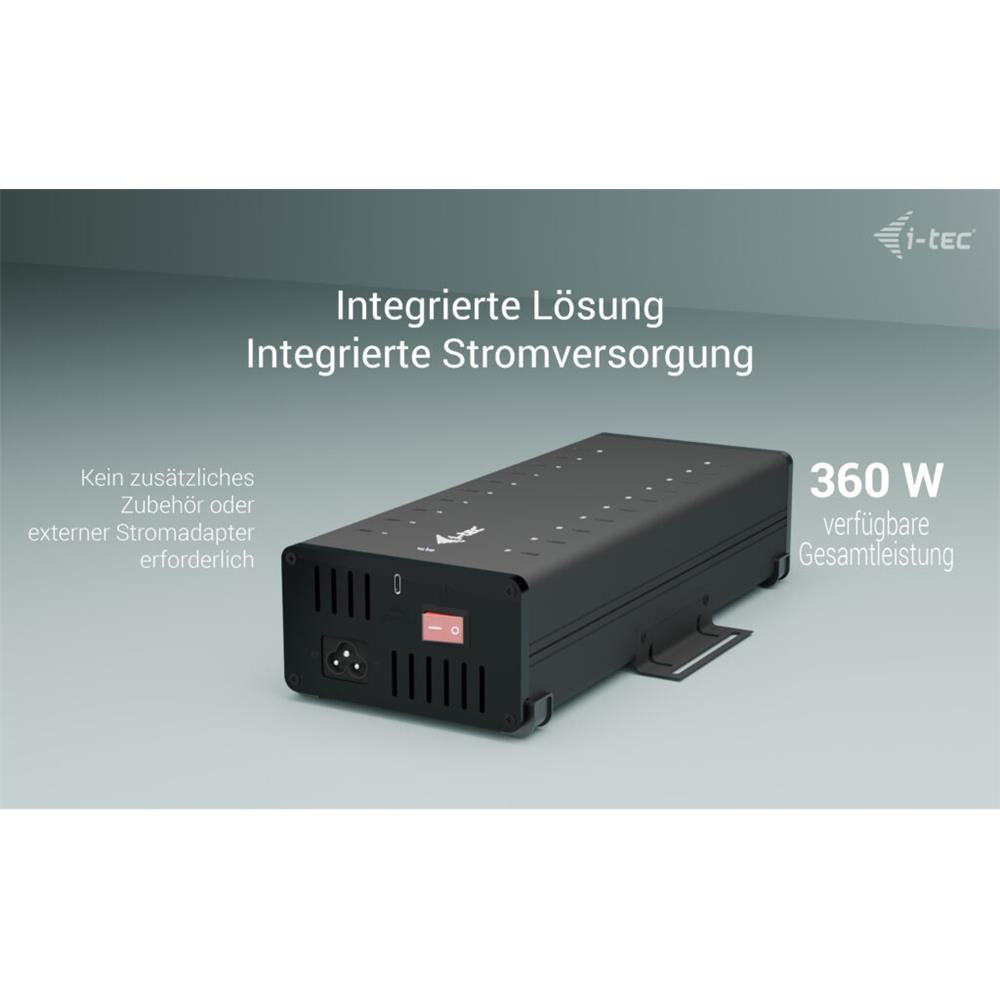 i-tec USB-C/USB-A Metall-Lade- und Daten-HUB, 15W pro Anschluss, 20x USB-C