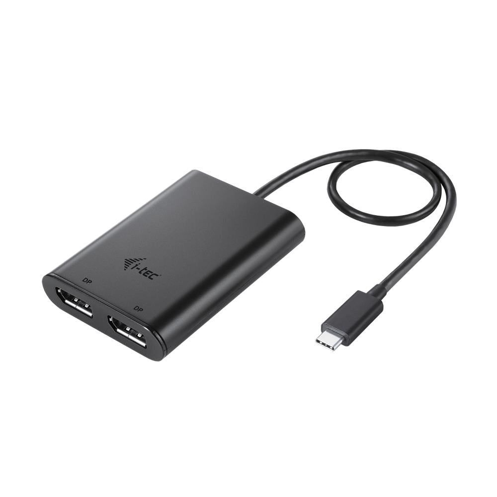 i-tec USB-C auf Dual Display Port Video Adapter 2x PD 4K Ultra HD kompatibel mit Thunderbolt 3