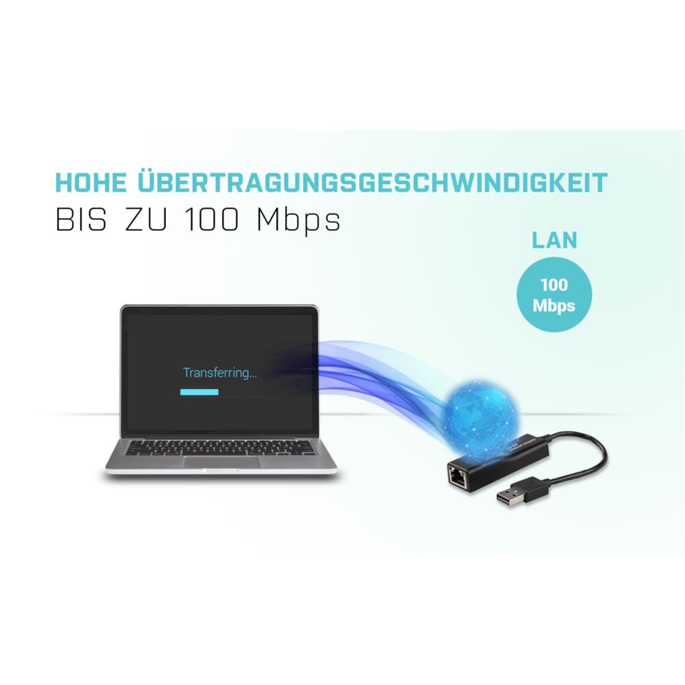 i-tec USB 2.0 Advance 10/100 Fast Ethernet LAN Network Adapter USB 2.0 auf RJ45