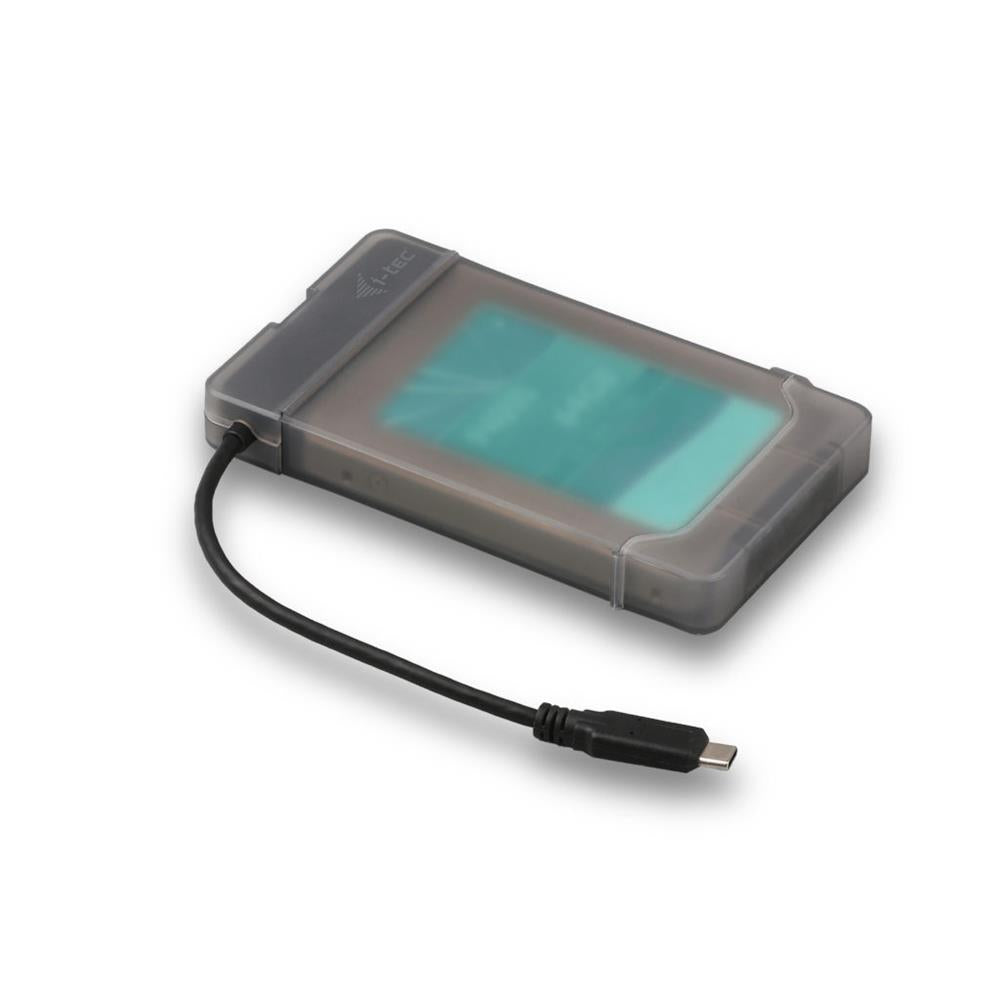 i-tec MySafe USB-C Easy Festplattengehäuse für 2,5" SATA HDD SSD I/II/III Transparent