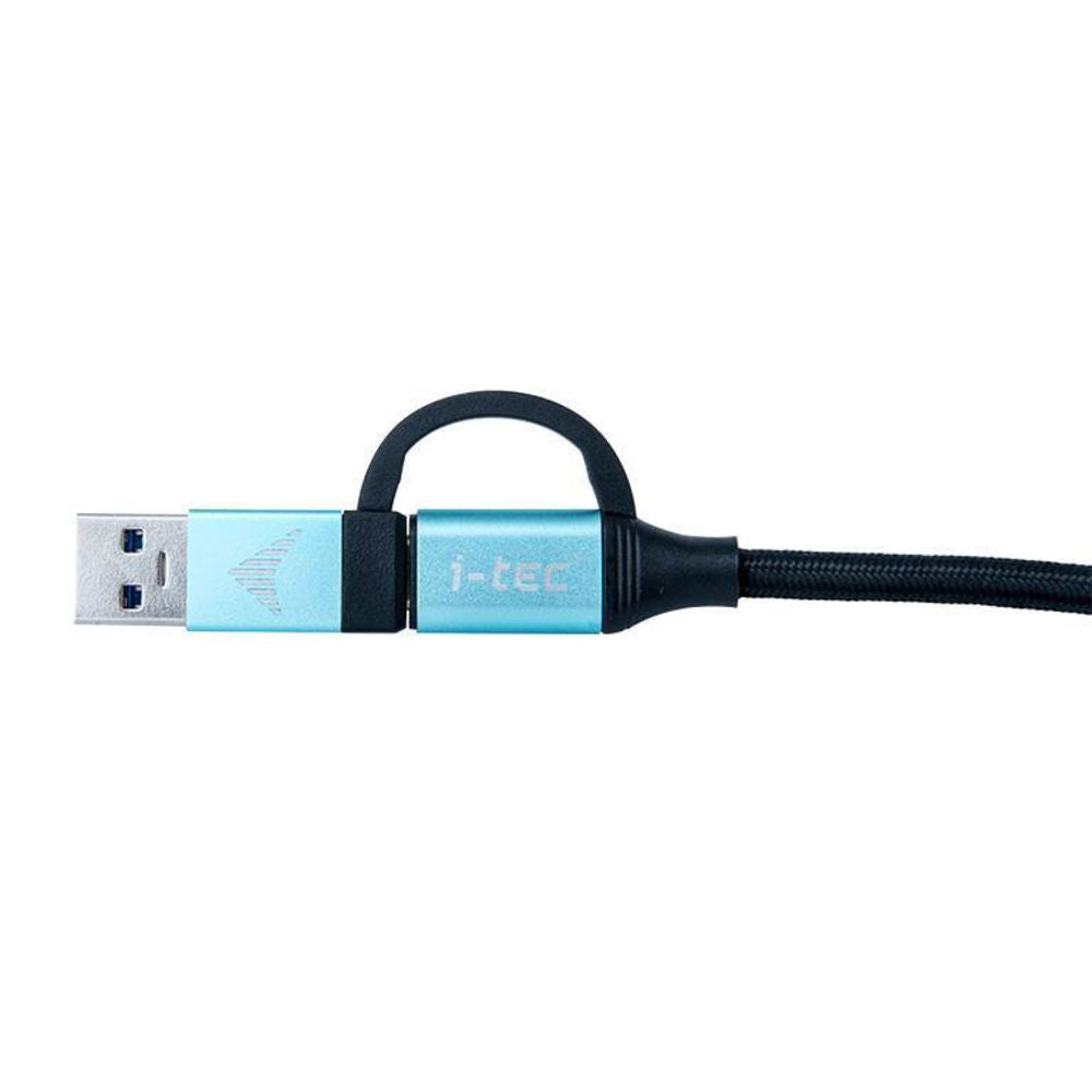 i-tec USB-C-auf-USB-C-Kabel mit integriertem USB-3.0-Adapter 1 m