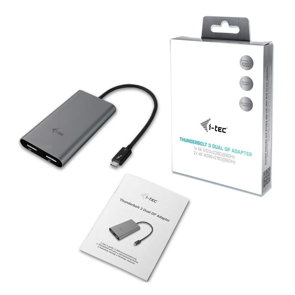 i-tec Thunderbolt 3 Dual Display Port Video Adapter für Notebooks und Tablets