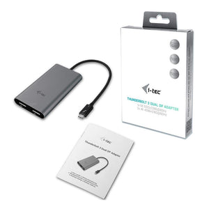 i-tec Thunderbolt 3 Dual Display Port Video Adapter für Notebooks und Tablets