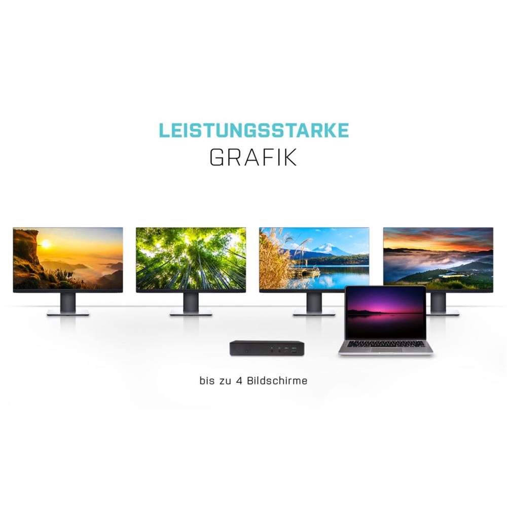 i-tec USB-C Quattro Display Docking Station mit Power Delivery 85 W