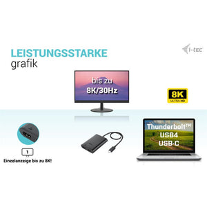i-tec USB-C Dual 4K/60Hz (single 8K/30Hz) HDMI Video Adapter