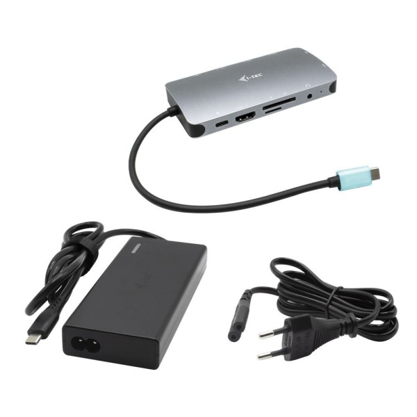 i-tec USB-C Metal Nano Docking Station HDMI/VGA mit LAN + Netzteil 77 W